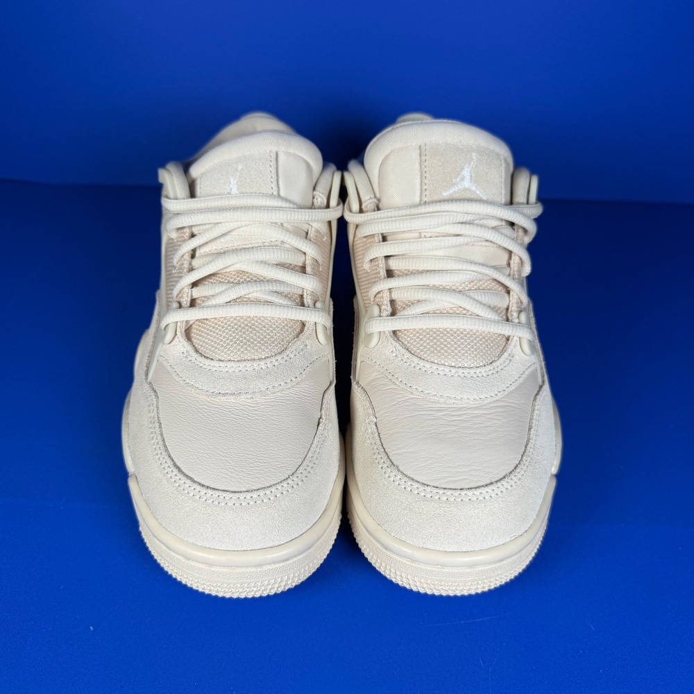 Air Jordan‎ 4 RM Women's Size 7 Cream Tan Leather Athletic Shoes FQ7940 200 - Picture 3 of 9
